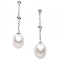 Orecchini Comete Donna in Oro bianco Perla ORP444 - ORP444